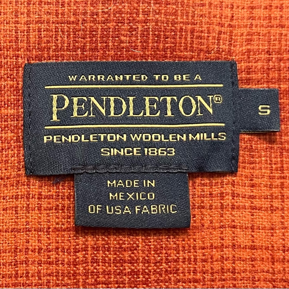 Pendleton Rust Woolen Fabric Label - image 3